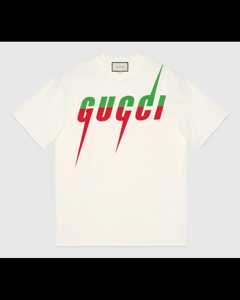 Gucci T-Shirt Mit Blade-Print Weiß
